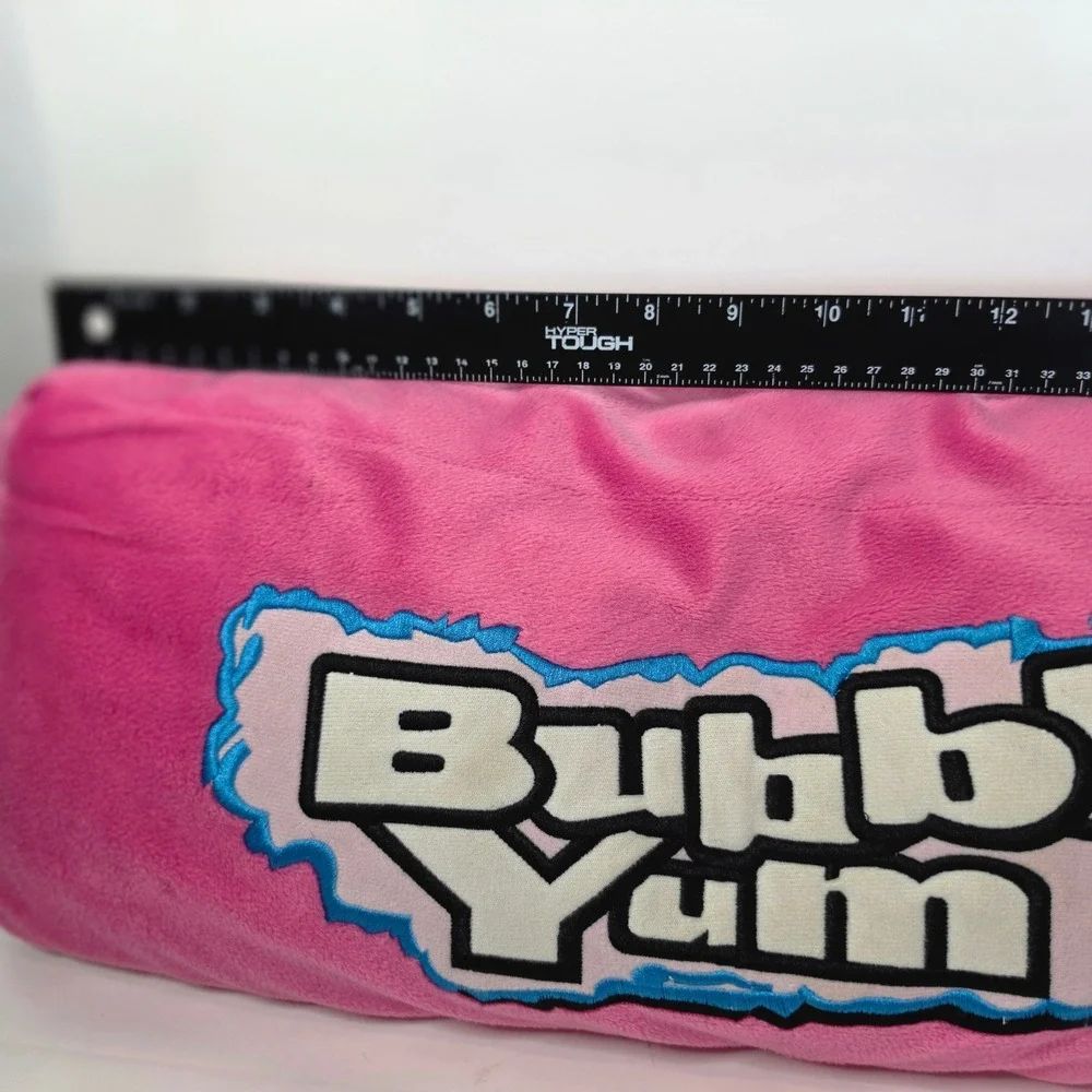 Bubble Yum Plush Pillow Pink Original Bubble Gum Vintage Style Candy Decor 21in